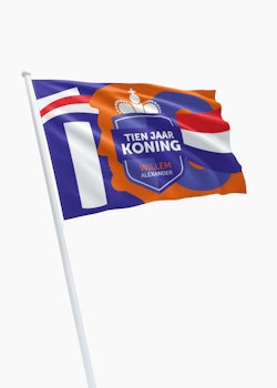 10 jaar koning Willem Alexander vlag