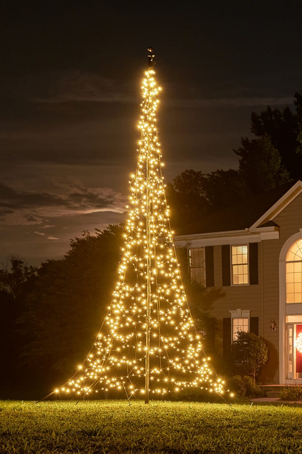 Actiepakket Vlaggenmast Met Fairybell Kerstverlichting