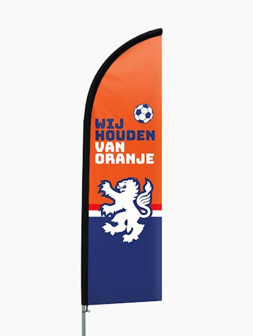 Oranje supporter beachvlag