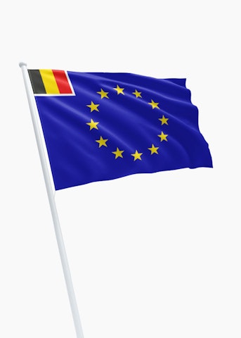 E.U. - België koopvaardij rechtformaat vlag