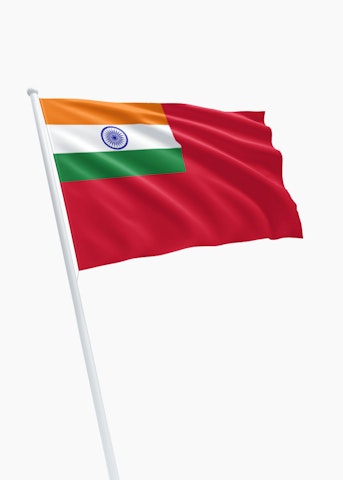 India koopvaardij rechtformaat vlag