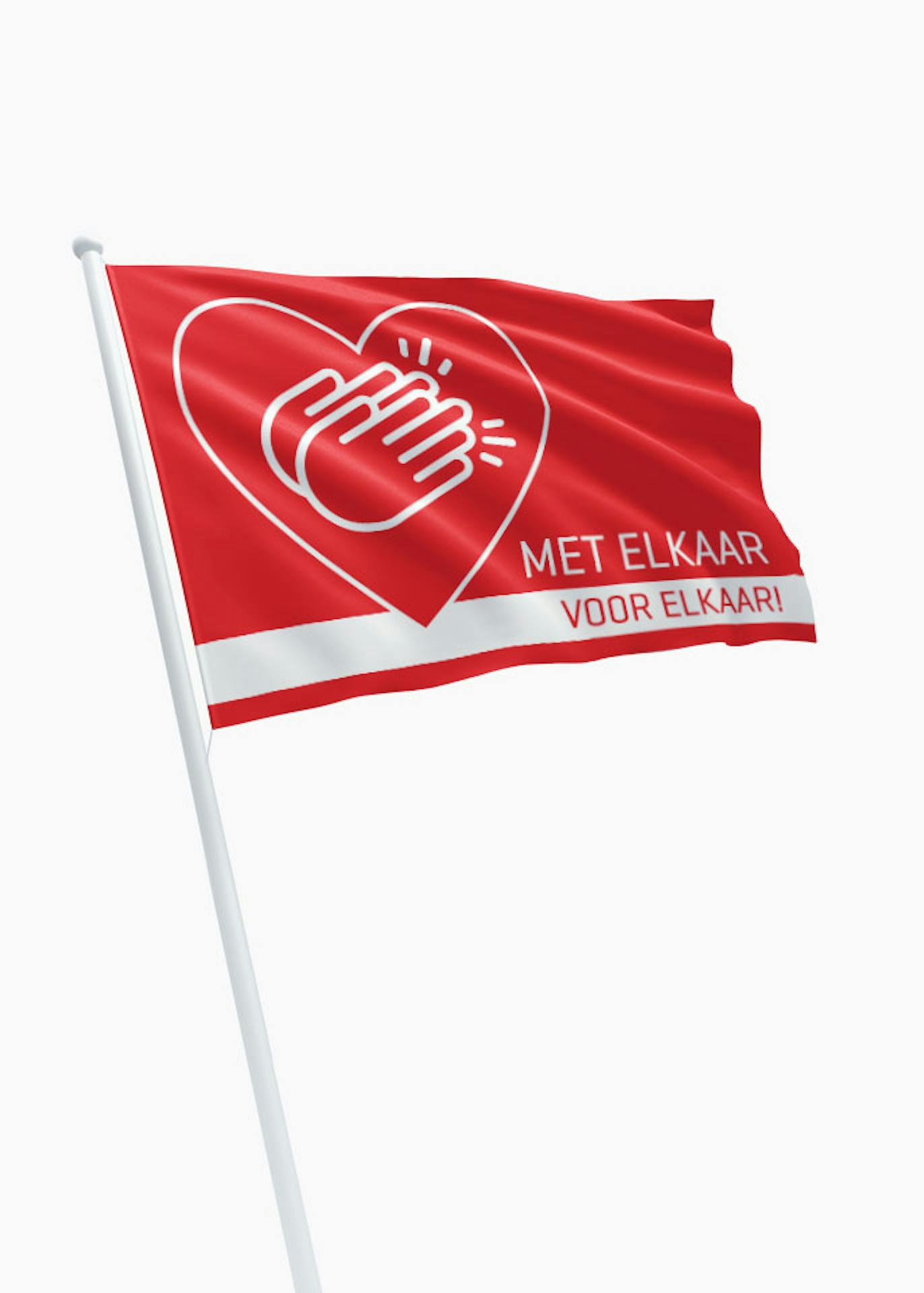 Onderstrepen Peer flexibel Vlag “Met elkaar, voor elkaar!” – Online bestellen – DVC.nl