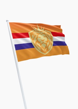 Oranje supporters vlag