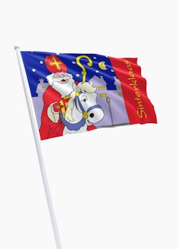 Sinterklaas te paard vlag rechtformaat