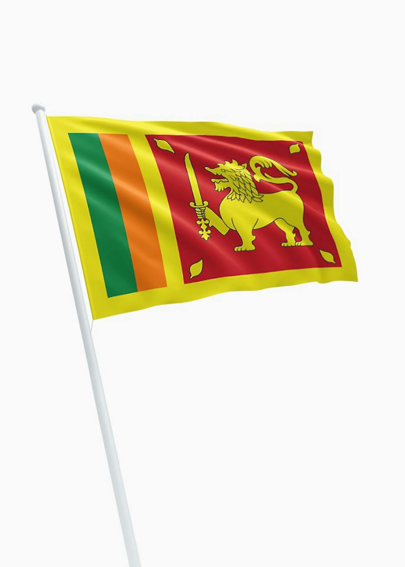 Aardewerk George Hanbury Verdragen Sri Lankaanse vlag kopen? Dé specialist in vlaggen! - DVC