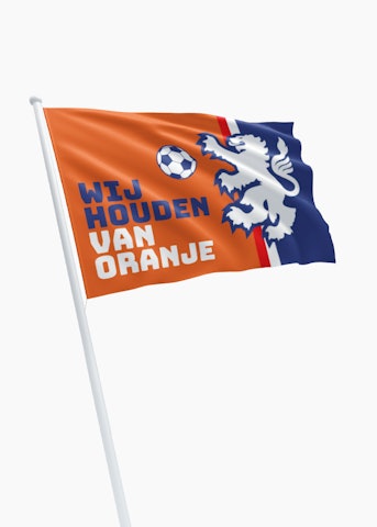 Oranje supporters vlag