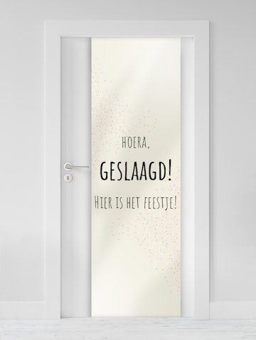 Deurbanner Geslaagd | STIJLDOK